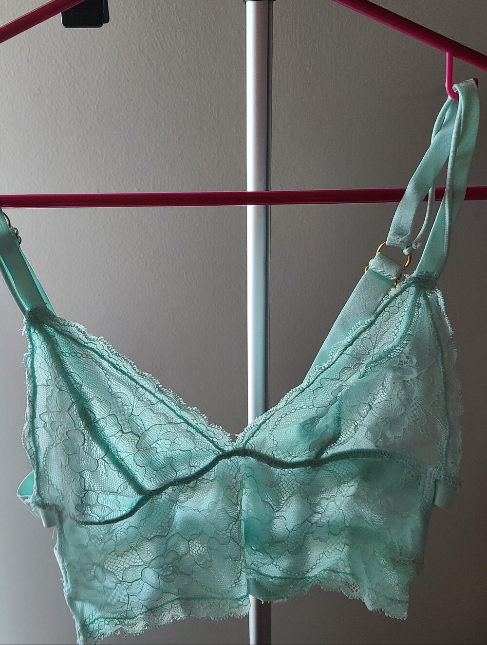 Honeydew Aqua Lace Cage Bralette